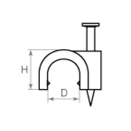КВТ Скоба пластиковая СПК 5 для круглых кабелей 49459 (цена за уп.) KVT КВТ Скоба пластиковая СПК 5 для круглых кабелей 49459 (цена за уп.) KVT