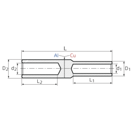КВТ Гильза алюмомедная ГАМ-185/150 (мин партия 10 шт.) 51027 KVT КВТ Гильза алюмомедная ГАМ-185/150 (мин партия 10 шт.) 51027 KVT
