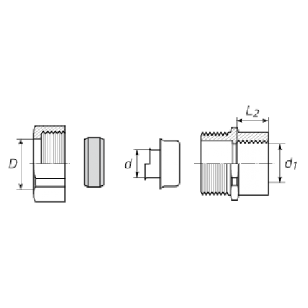 КВТ Муфта соединиетльная резьбовая СТМ(Р)-38 труба-металлорукав 61413 KVT КВТ Муфта соединиетльная резьбовая СТМ(Р)-38 труба-металлорукав 61413 KVT