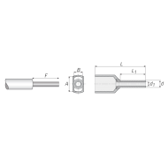 КВТ Наконечник втулочный двойной НШВИ(2) 6.0–14 (мин партия 100 шт.) 61590 KVT