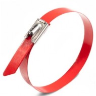 КВТ Стяжка стальная с полимерным покрытием СКС-П (316) 4,6*125 (красн) (мин партия 100 шт.) 83060 KVT