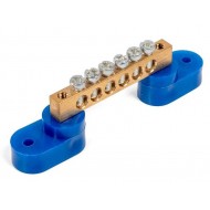 КВТ Шина N "ноль" на 2-х изол ШНИ-6х9-12 (син) (мин партия 10 шт.) 87186 KVT