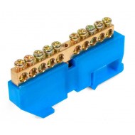 КВТ Шина N "ноль" на DIN-изол ШНИ-6х9-12 (син) (мин партия 10 шт.) 87191 KVT